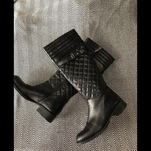 Black Italian Leather, size 7.5 with room! - Picture 2 of 6